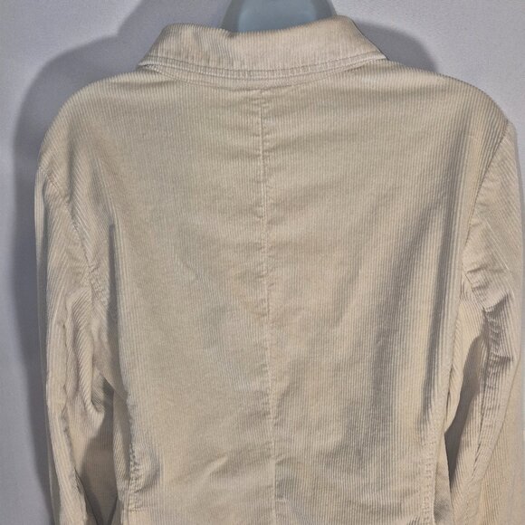 Talbots cream colored stretch Corduroy jacket in size 14/Large - Picture 14 of 16